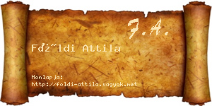 Földi Attila névjegykártya