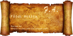 Földi Attila névjegykártya