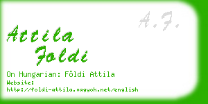attila foldi business card