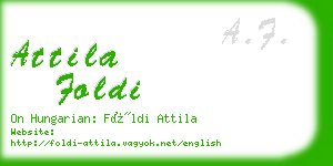 attila foldi business card